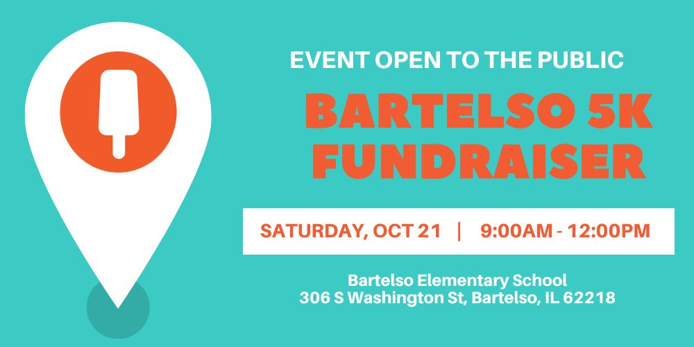 Bartelso 5K Fundraiser Oct 21 from 9 a.m. to 12 p.m.
