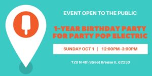 1-year birthday party for Party Pop Electric 10-1-23